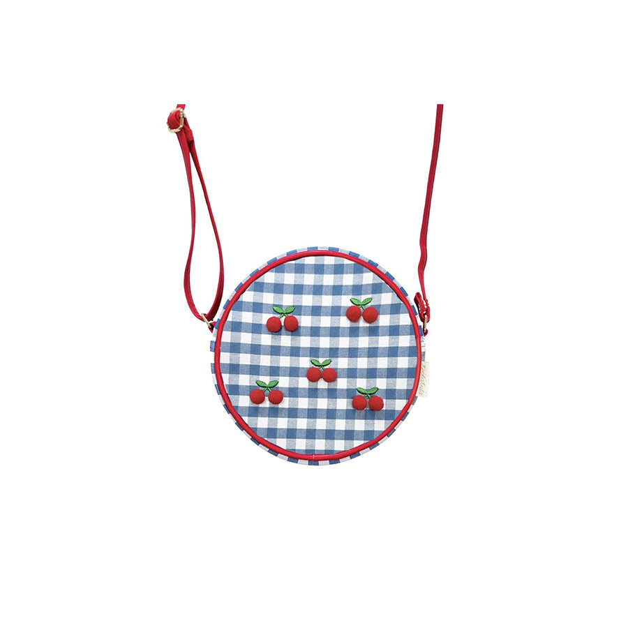 Rockahula - Umhängetasche für Kinder "Cherry Pom Pom Gingham", Tasche