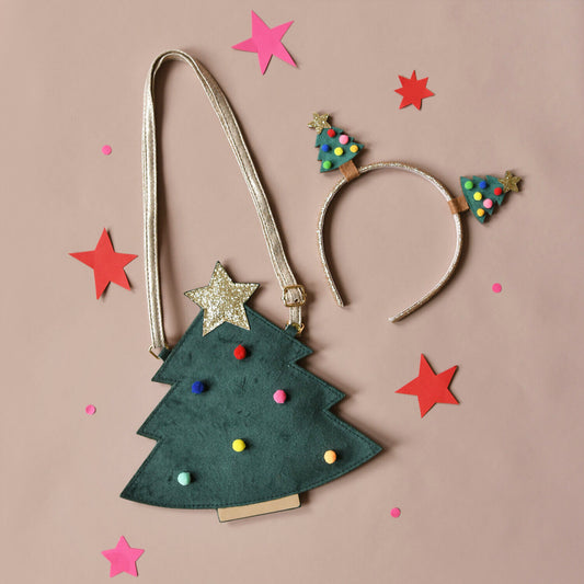 Rockahula - Umhängetasche für Kinder "Velvet Christmas Tree", Tasche