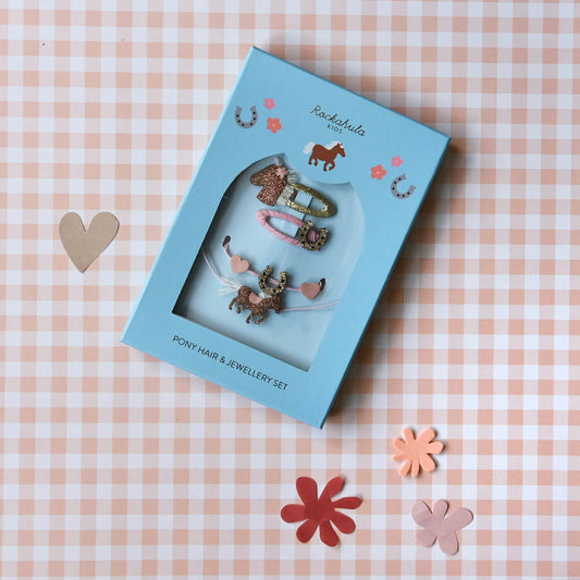 HAAR & SCHMUCK SET PEGGY PONY