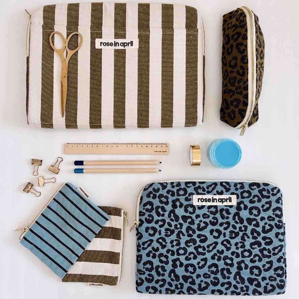 Rose in April – Federmäppchen "Gaston Graou Olive" aus 100% Baumwolle