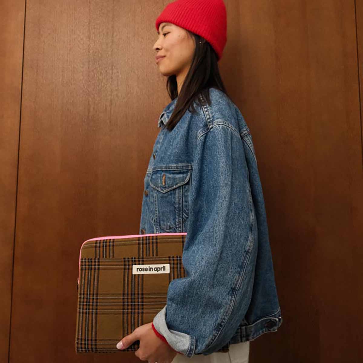 Rose in April - Laptop-Tasche "Tartan", Laptop Hülle