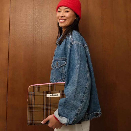 Rose in April - Laptop-Tasche "Tartan", Laptop Hülle