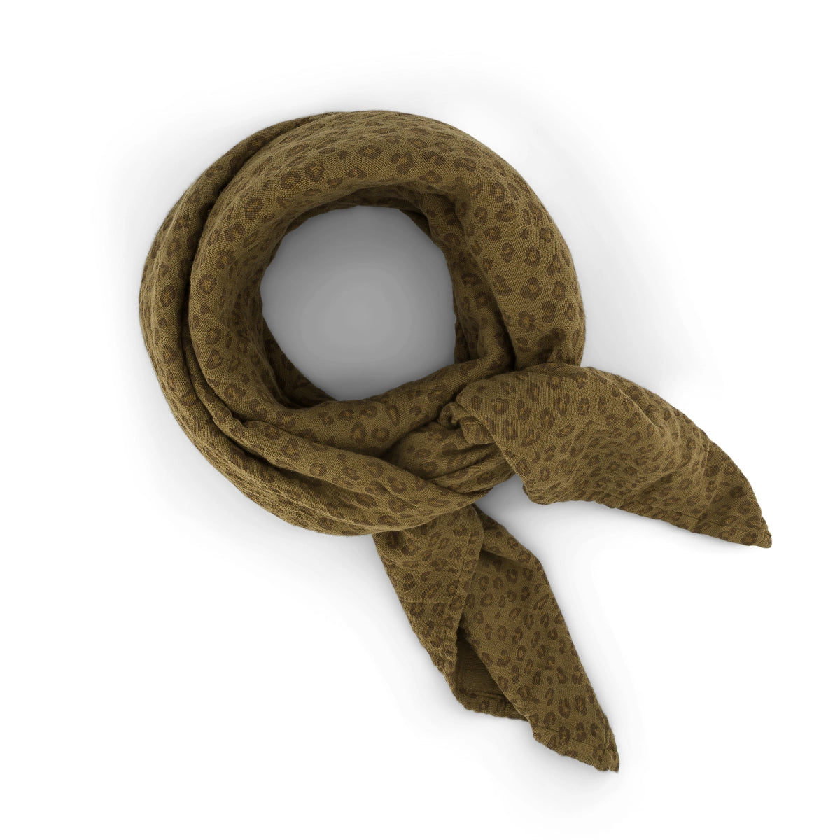 Rose in April - Mulltuch "Leopard Olive", 70 x 70 cm und 100 x 100 cm