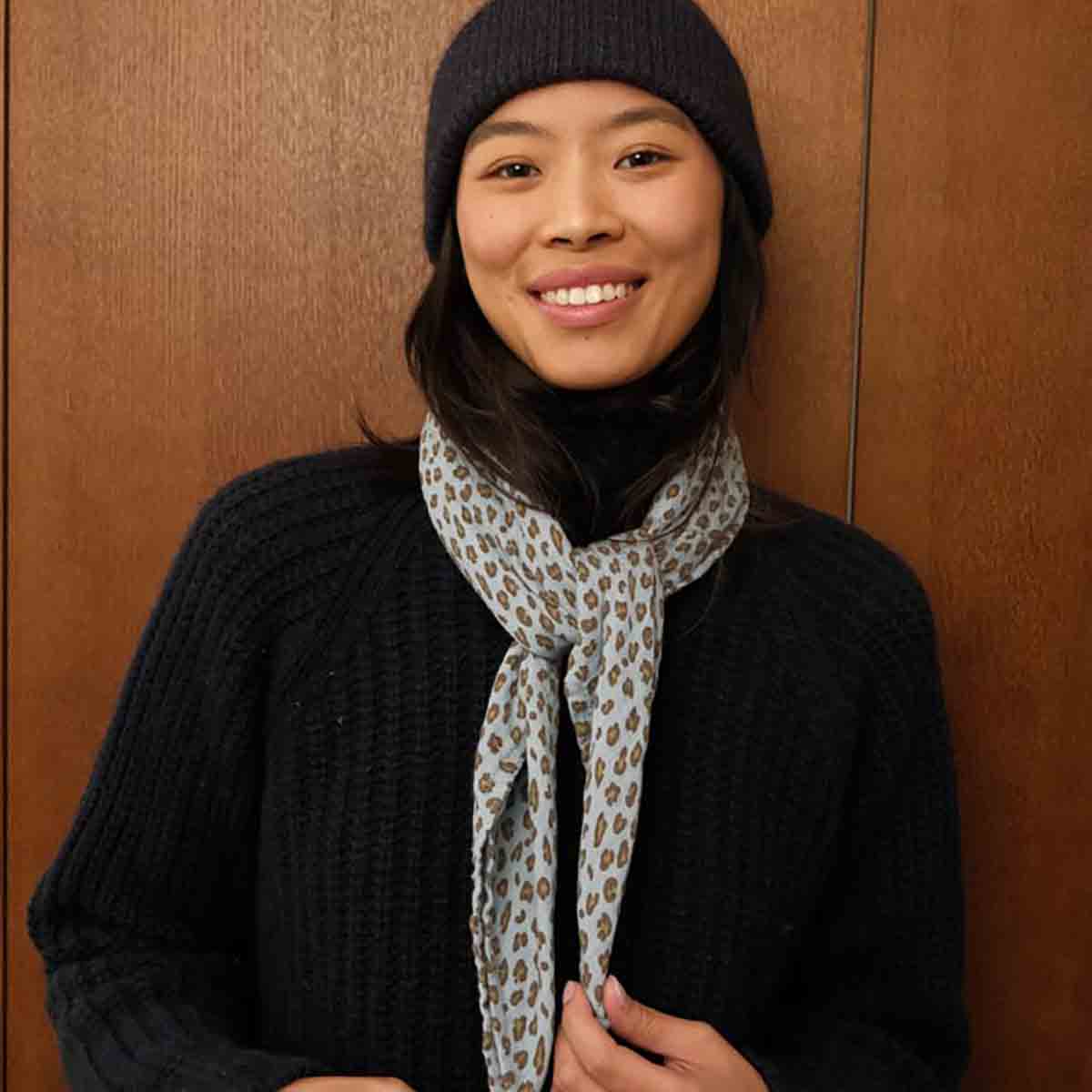 Rose in April - Mulltuch "Leo Blue Sky", 70 x 70 cm und 100 x 100 cm