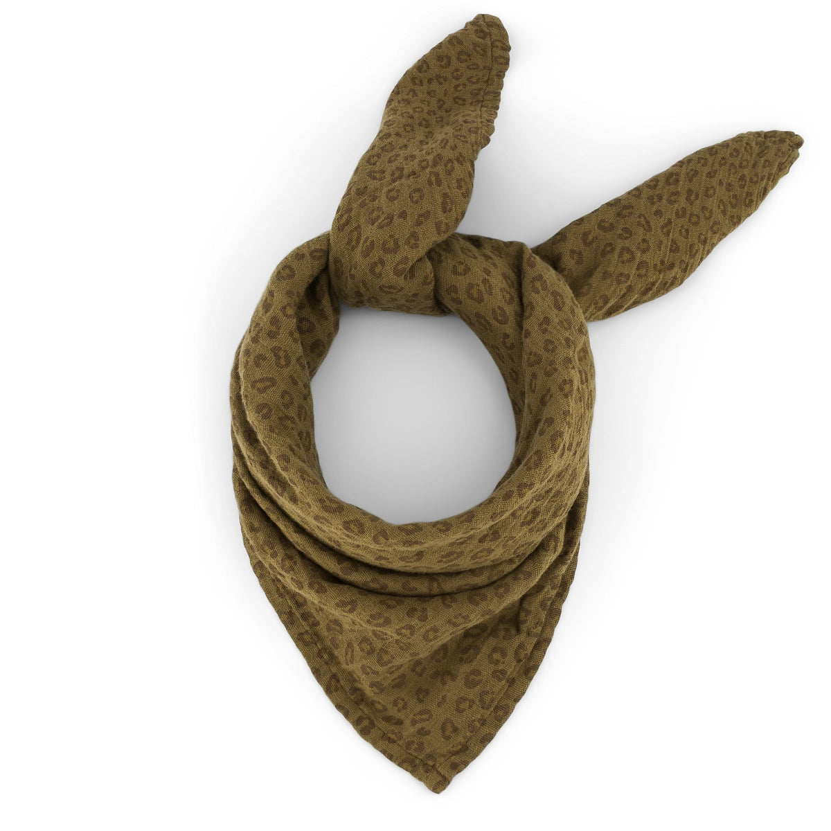 Rose in April - Mulltuch "Leopard Olive", 70 x 70 cm und 100 x 100 cm