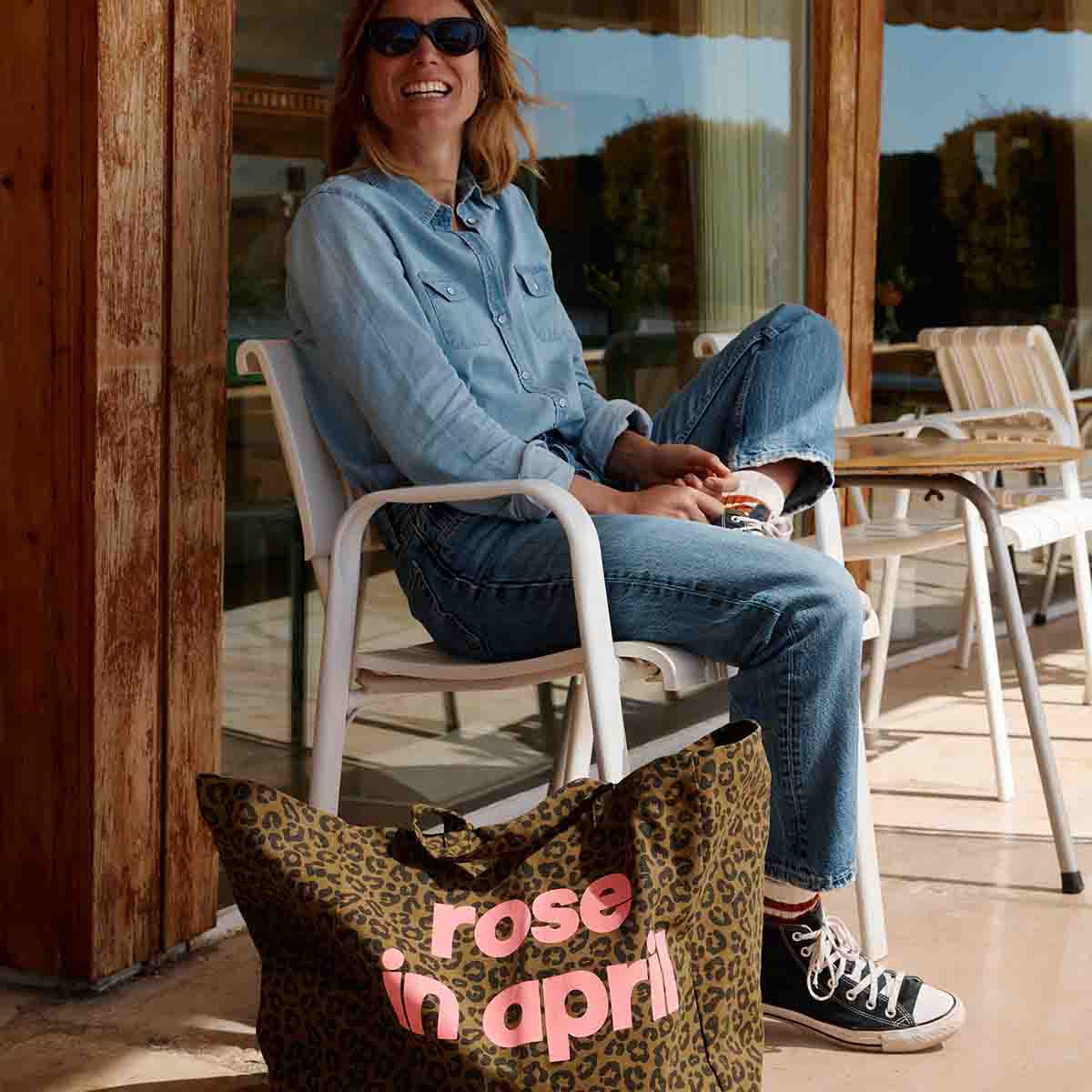 Rose in April - Tasche / Strandtasche / Shopper "Graou Olive" mit Logo