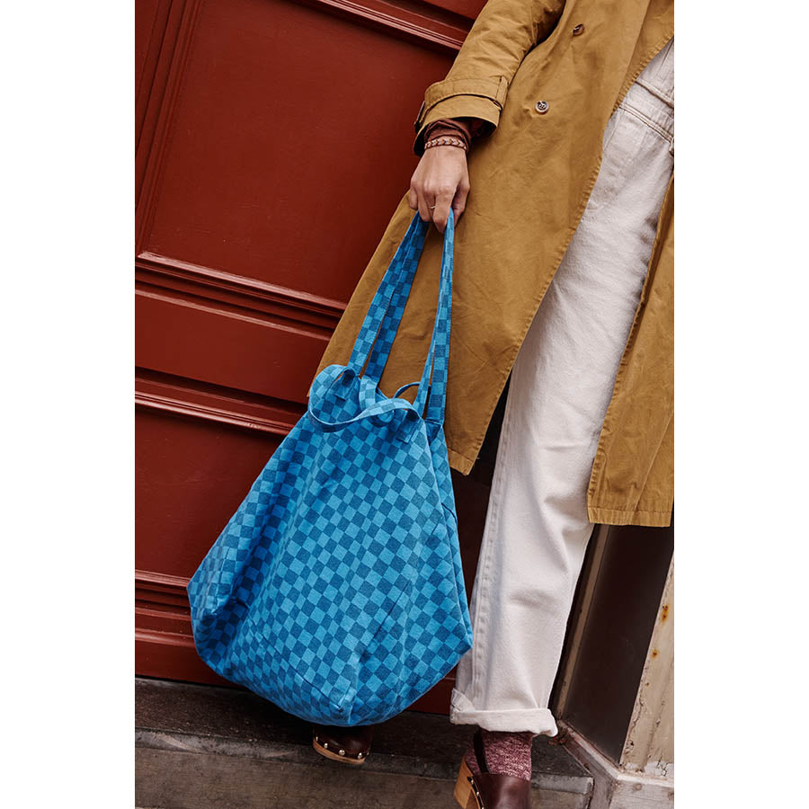 Rose in April - Tasche / Strandtasche / Shopper "Check Greek Blue"