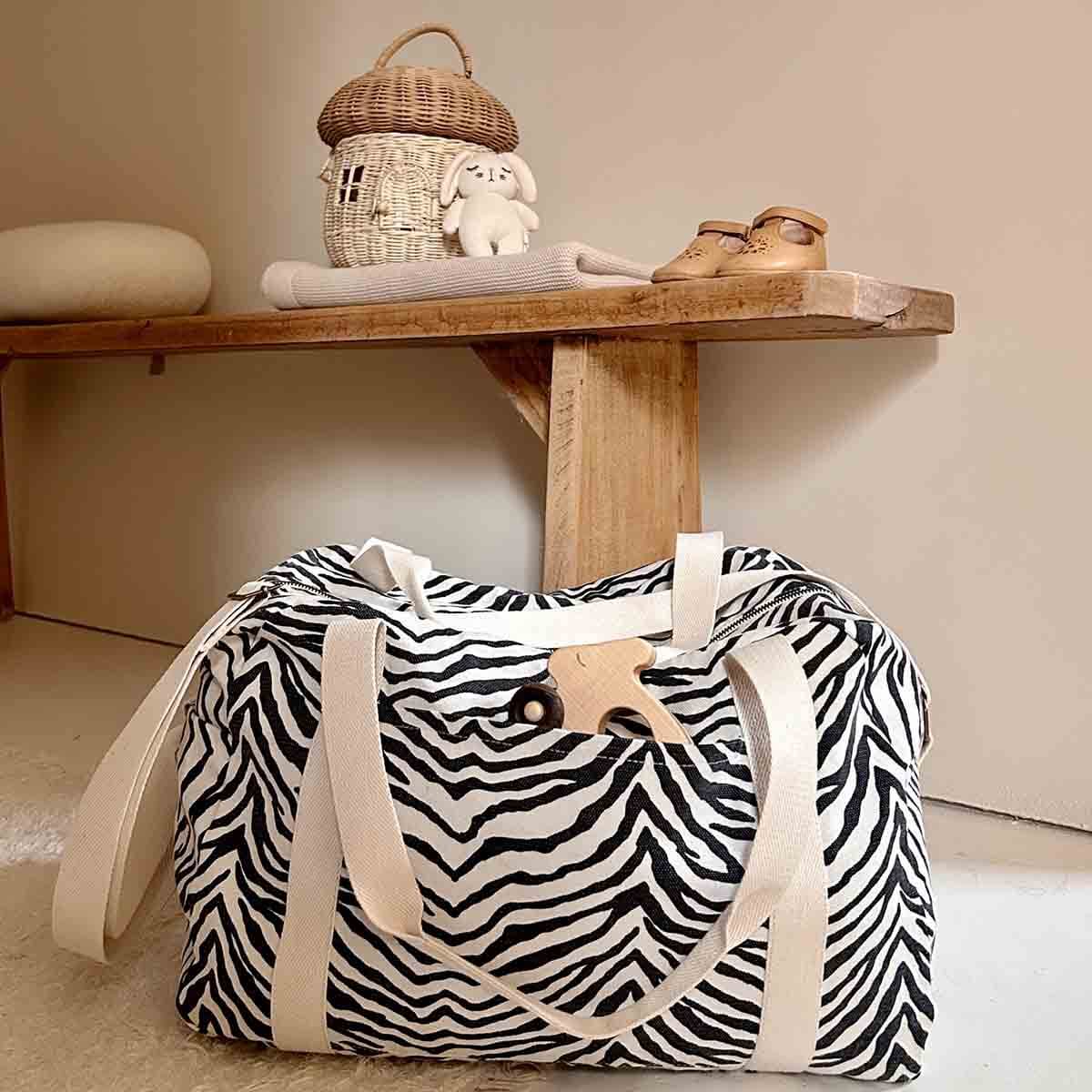 Rose in April - Wickeltasche / Reisetasche / Mom bag "Zebrou Zebra"