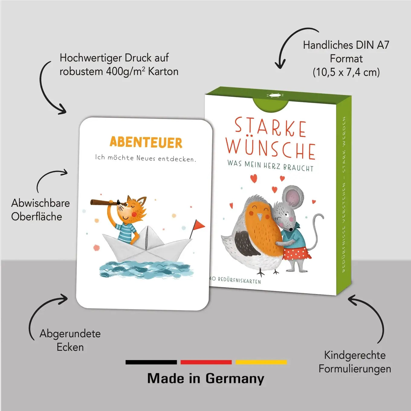 Rüsselfuchs – Bedürfniskarten für Kinder "Starke Wünsche"
