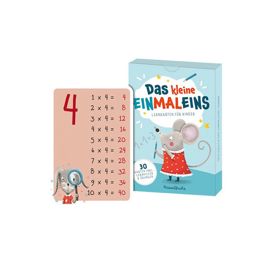 Rüsselfuchs – Einmaleinskarten mit Zahlenreihen 1-10 inkl. Lerntipps & Übungen "Das kleine Einmaleins"