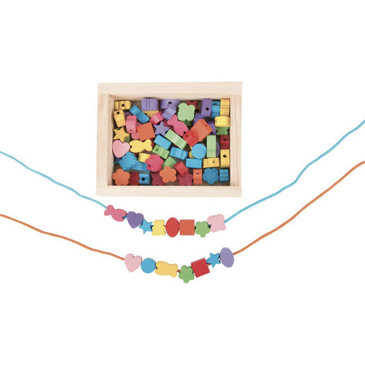 Small Foot - Fädelkreativ - Holzbox mit Fädelperlen