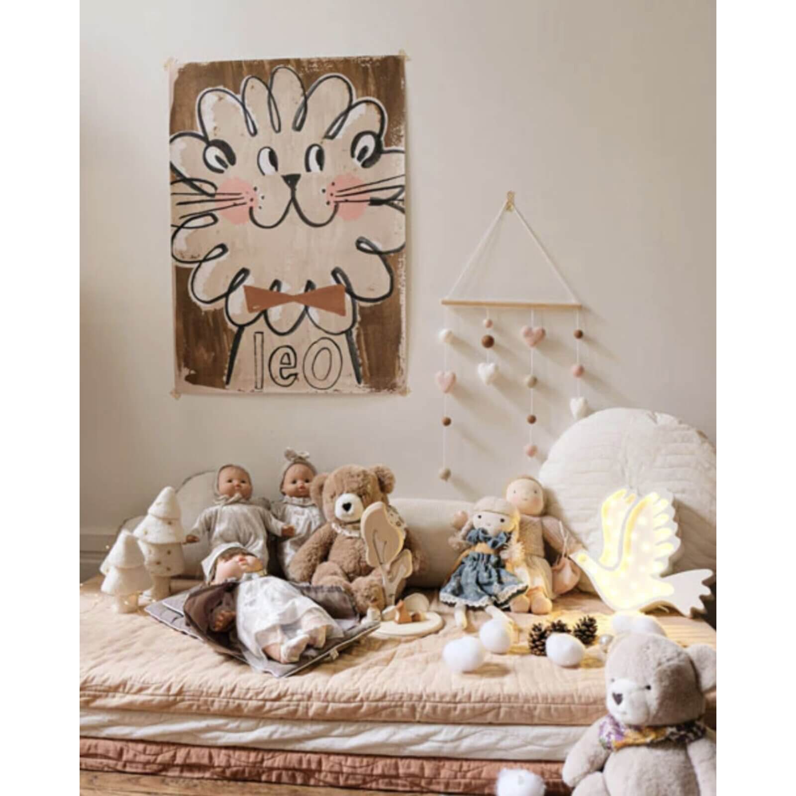 Studio Loco - Poster "Löwe Leo" Creme/Braun 50x70cm