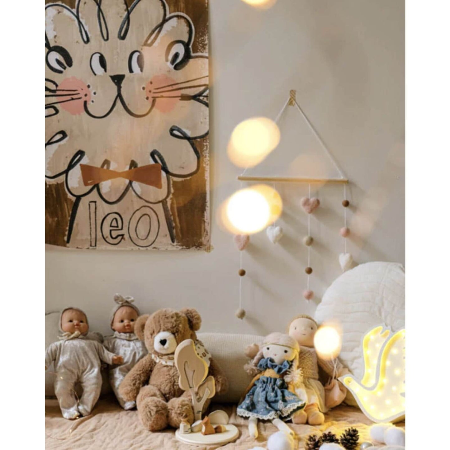 Studio Loco - Poster "Löwe Leo" Creme/Braun 50x70cm