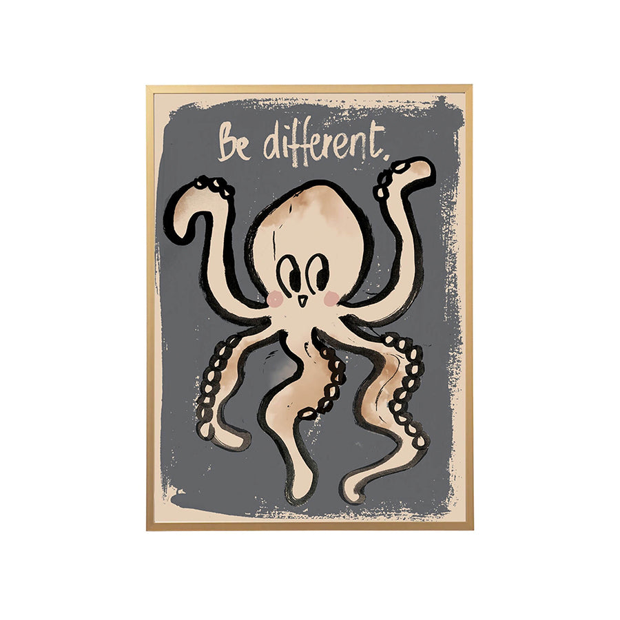 POSTER OKTOPUS BE DIFFERENT, 50 x 70 CM