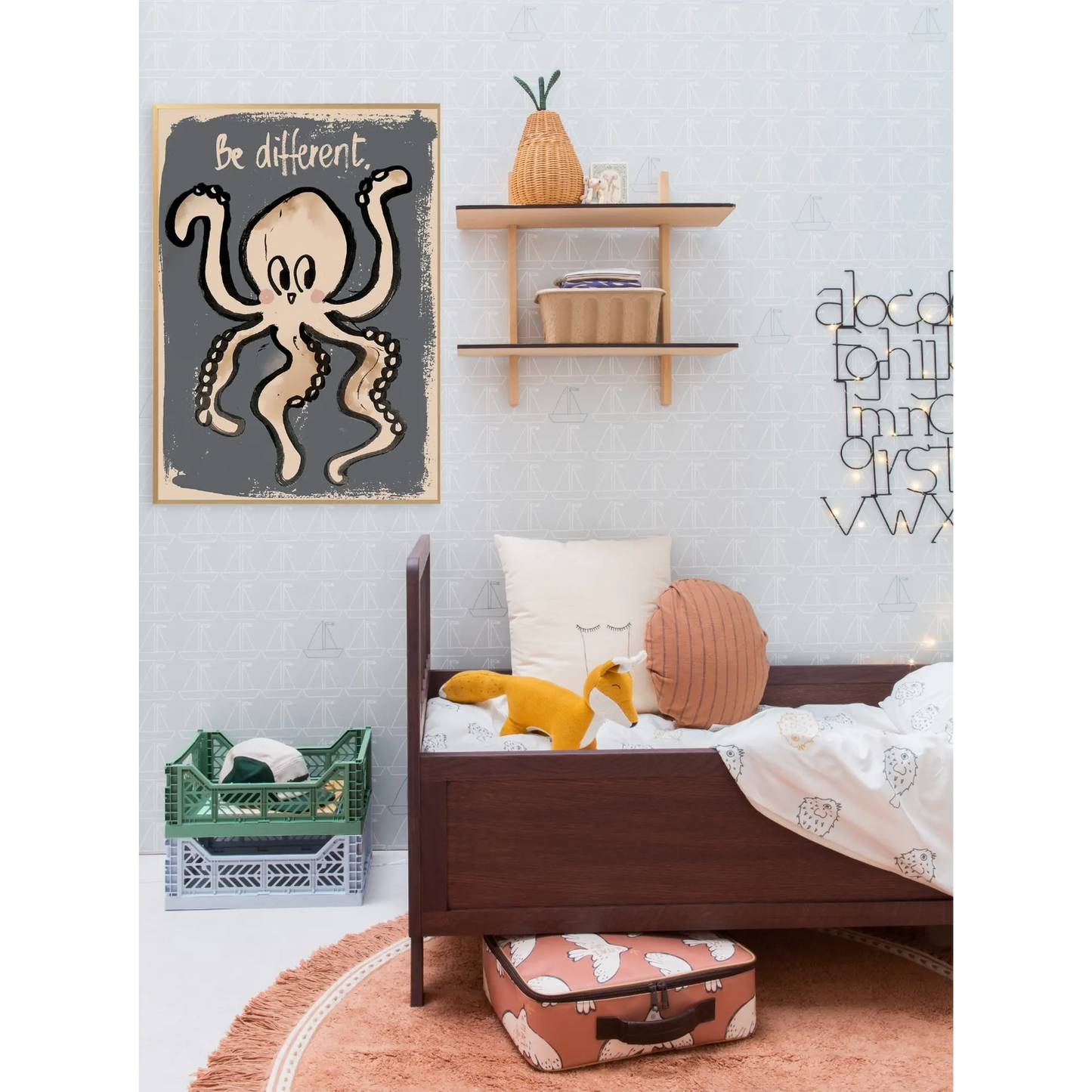 POSTER OKTOPUS BE DIFFERENT, 50 x 70 CM