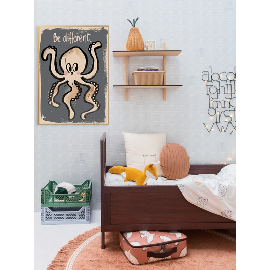 POSTER OKTOPUS BE DIFFERENT, 50 x 70 CM