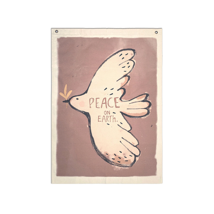 Studio Loco – Wandbehang „Peacebird“ 100 x 70 cm aus Baumwolle