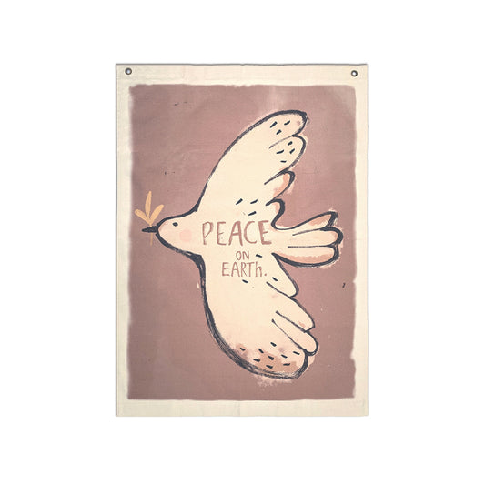 Studio Loco – Wandbehang „Peacebird“ 100 x 70 cm aus Baumwolle