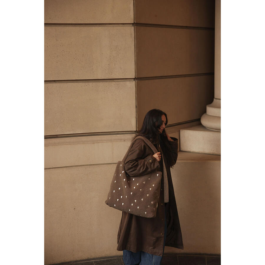 MOM BAG - TEDDY BROWN HEARTS