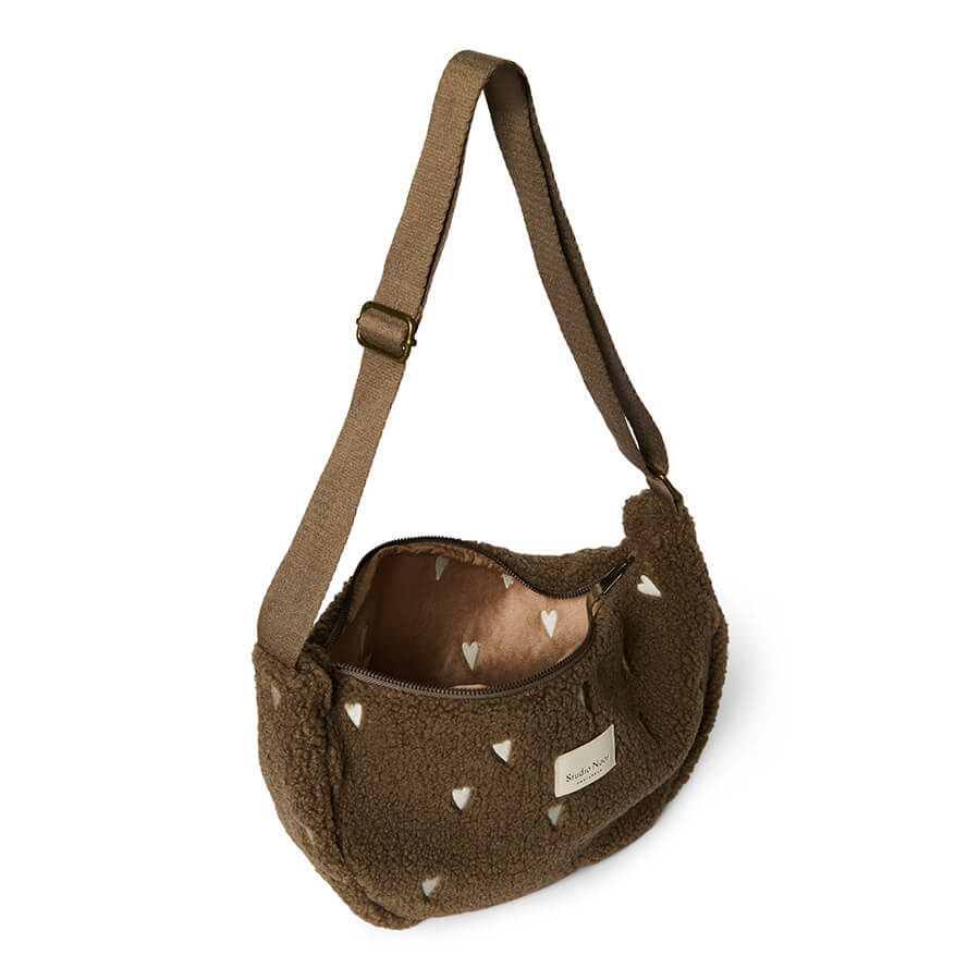 Studio Noos - Tasche "Adult Fanny Pack Teddy Brown Hearts", Bauchtasche