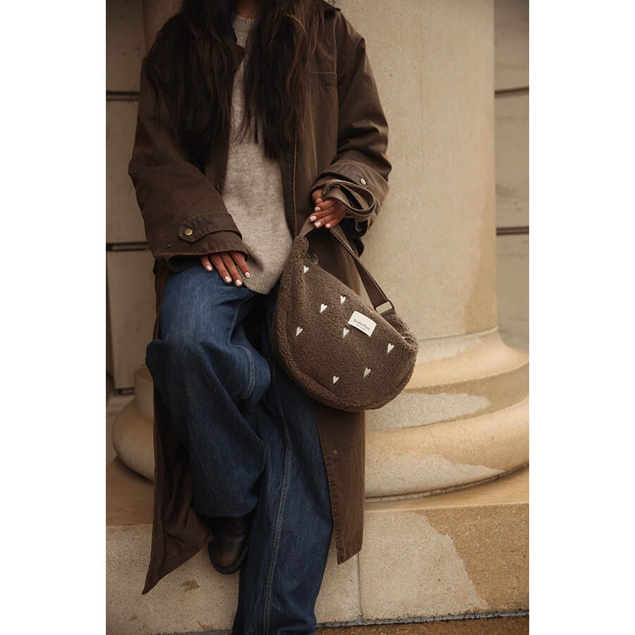 Studio Noos - Tasche "Adult Fanny Pack Teddy Brown Hearts", Bauchtasche