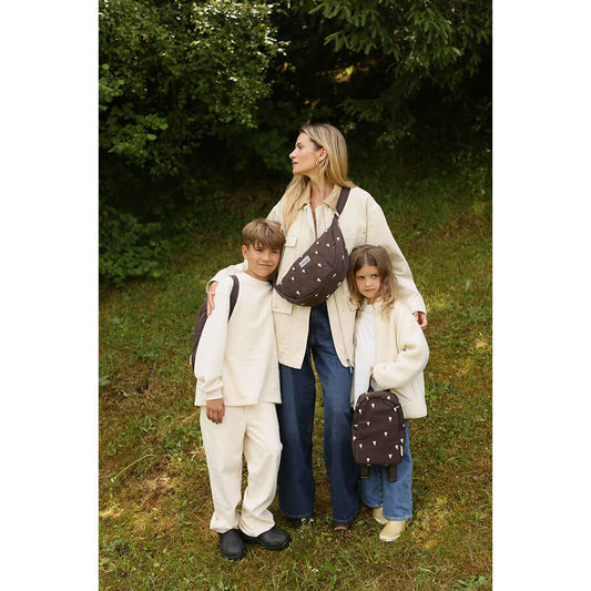 Studio Noos - Tasche "Adult Fanny Pack – Brown Hearts", Bauchtasche