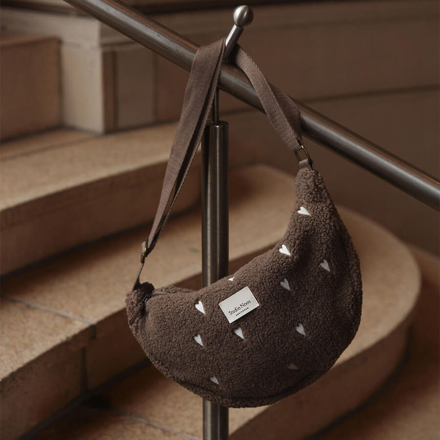 Studio Noos - Tasche "Adult Fanny Pack Teddy Brown Hearts", Bauchtasche