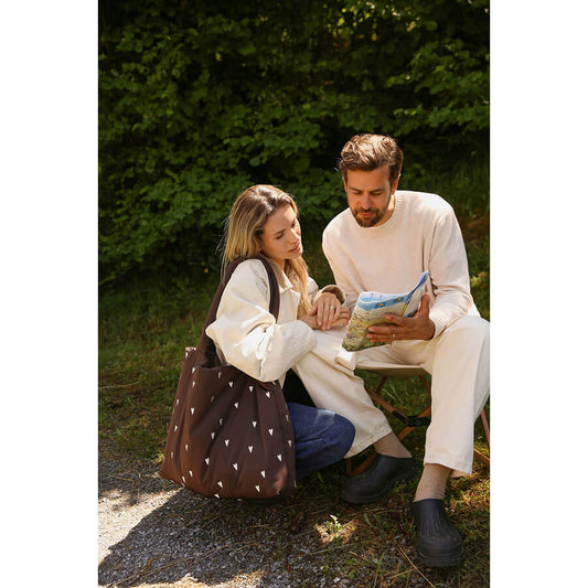 Studio Noos - Mom Bag "Puffy Brown Heart" - Wickeltasche, Shopper