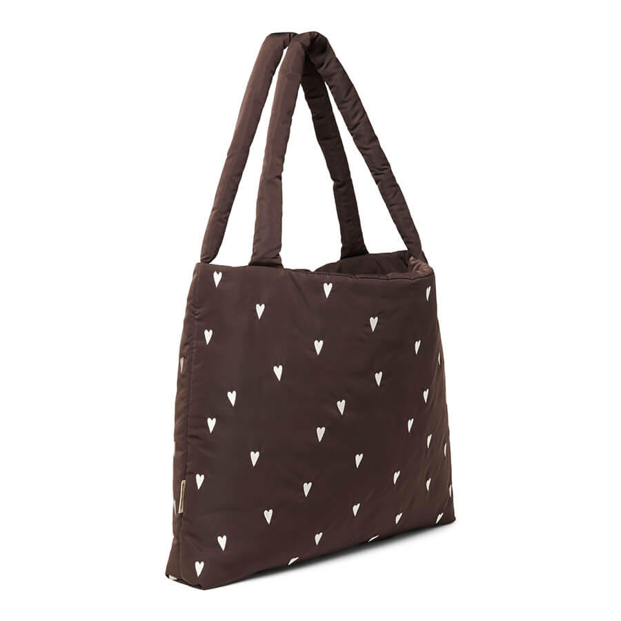 Studio Noos - Mom Bag "Puffy Brown Heart" - Wickeltasche, Shopper
