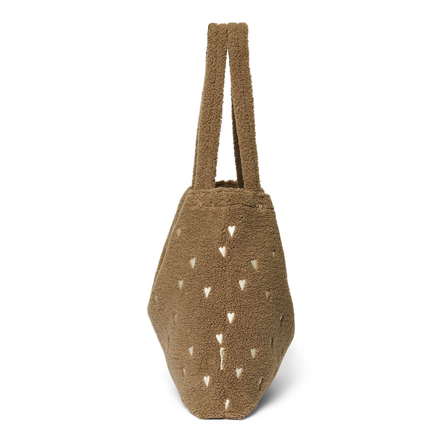 Studio Noos - Mom Bag "Teddy Brown Hearts" - Wickeltasche, Shopper