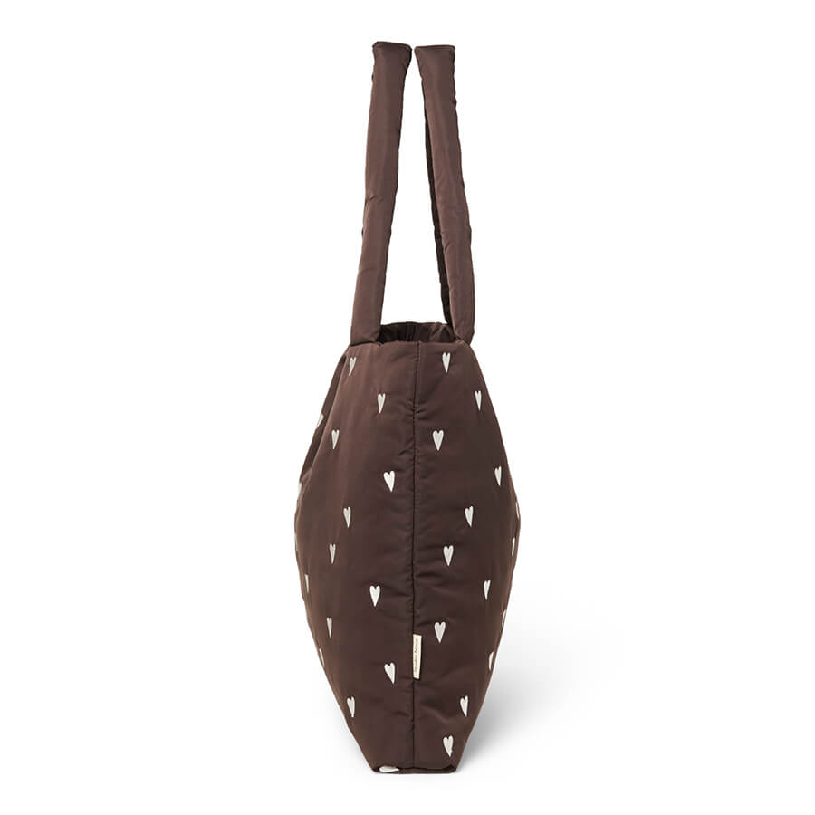 Studio Noos - Mom Bag "Puffy Brown Heart" - Wickeltasche, Shopper