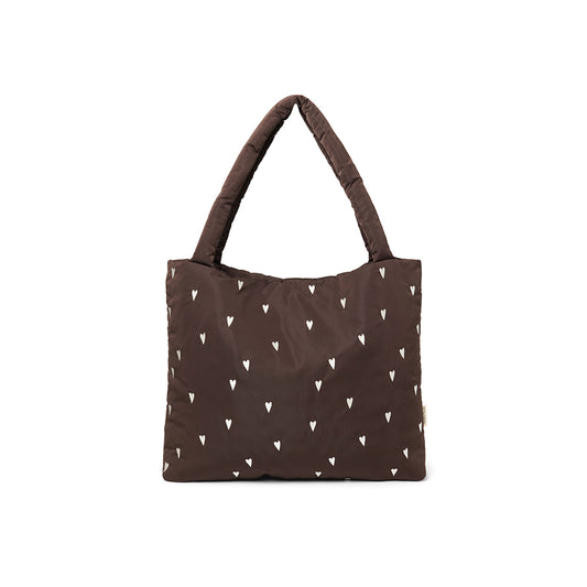 Studio Noos - Mom Bag "Puffy Brown Heart" - Wickeltasche, Shopper