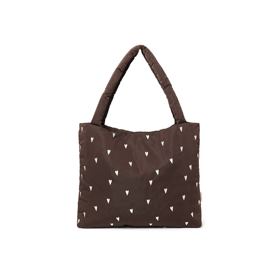 Studio Noos - Mom Bag "Puffy Brown Heart" - Wickeltasche, Shopper