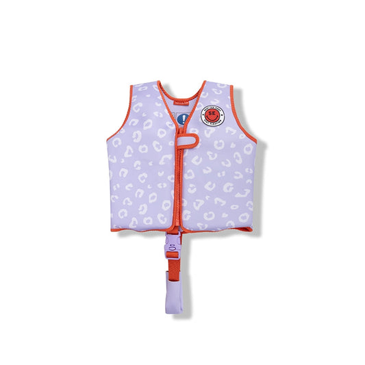 SCHWIMMWESTE LEOPARD PURPLE