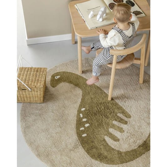 Tapis Petit - Waschbarer Baumwollteppich für Kinderzimmer "Dino Dex"