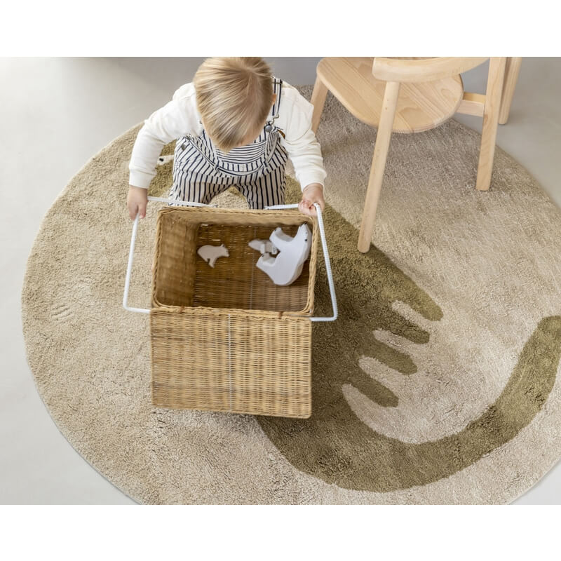 Tapis Petit - Waschbarer Baumwollteppich für Kinderzimmer "Dino Dex"