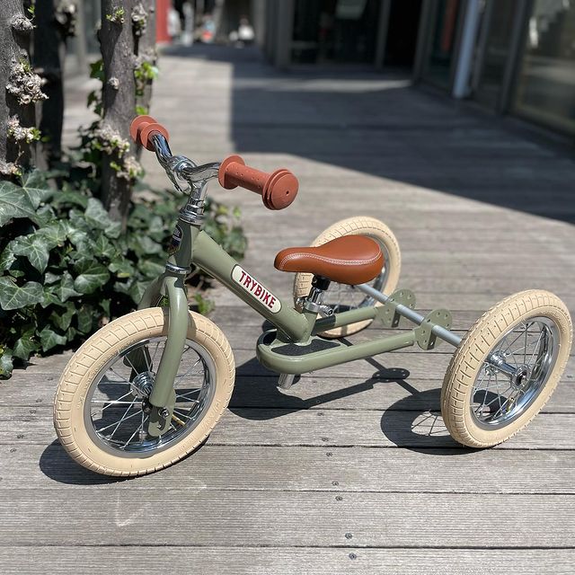 Trybike - 2-in-1 Dreirad & Laufrad "Steel Vintage Green"