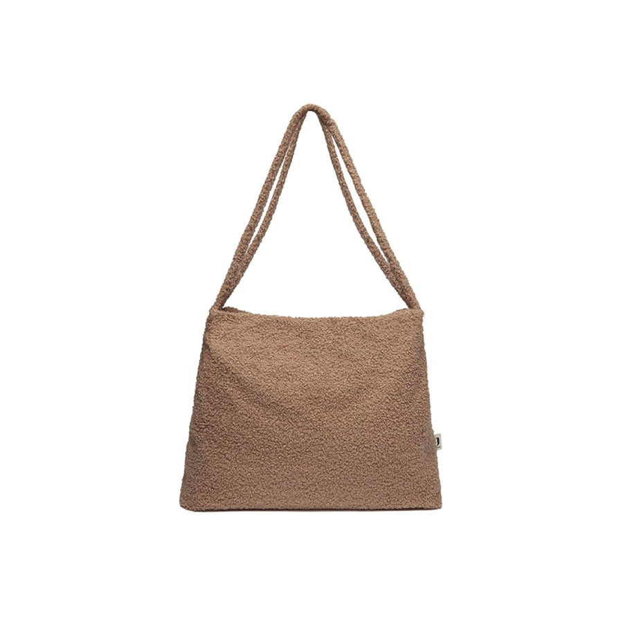 Jollein – Wickeltasche Shopper "Mom Bag Bouclé", Braun 24 x 43 cm