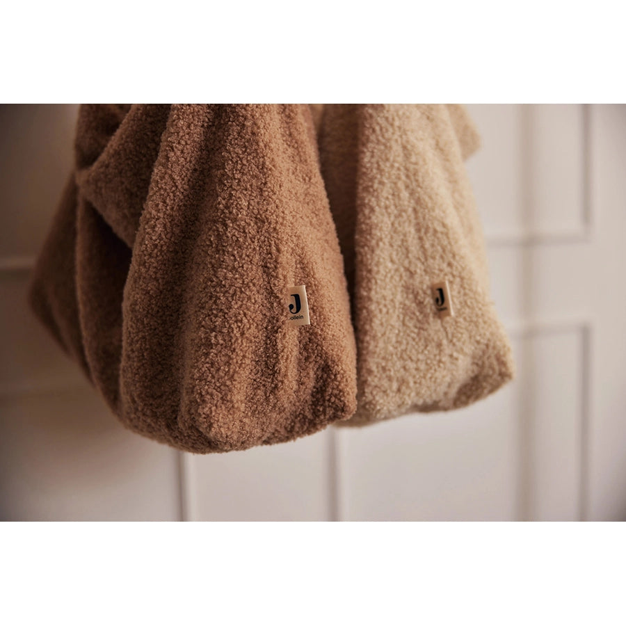 Jollein – Wickeltasche Shopper "Mom Bag Bouclé", Beige 24 x 43 cm