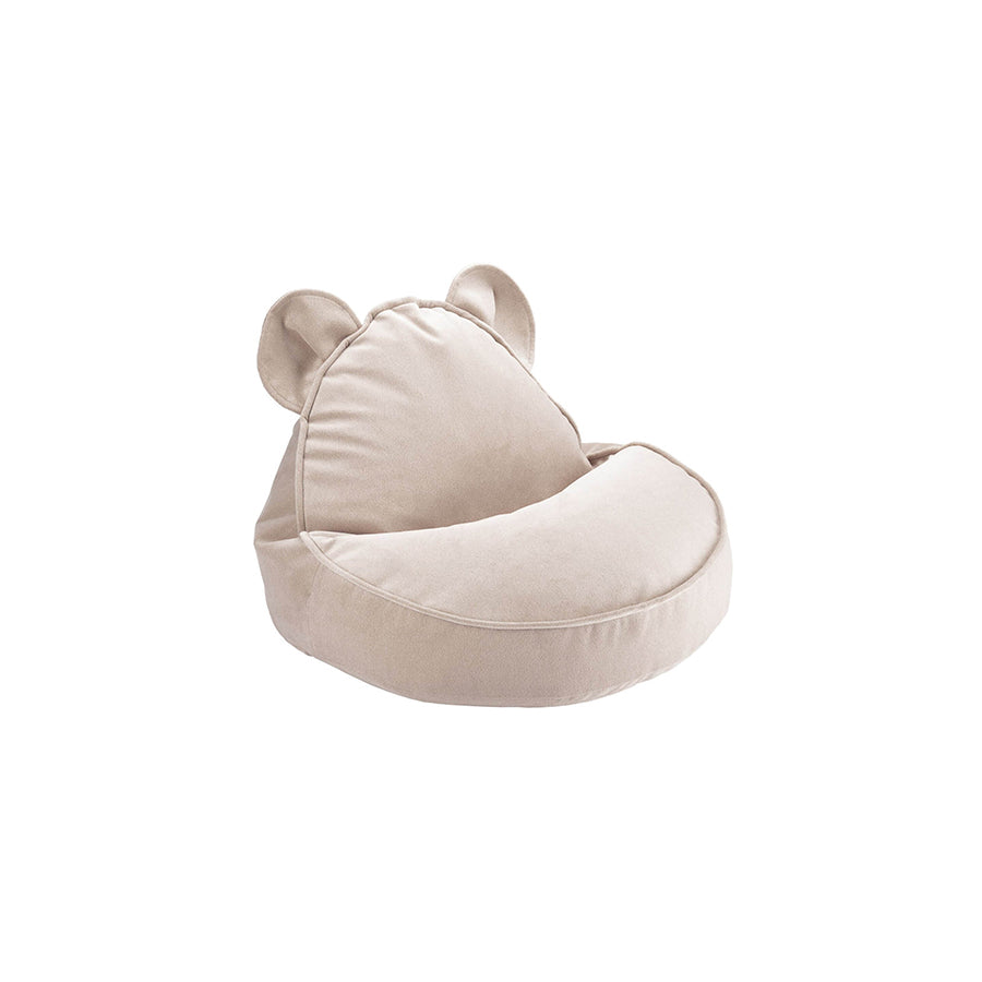 Wigiwama – Kinder Sitzsack "Bär" Samt Beige
