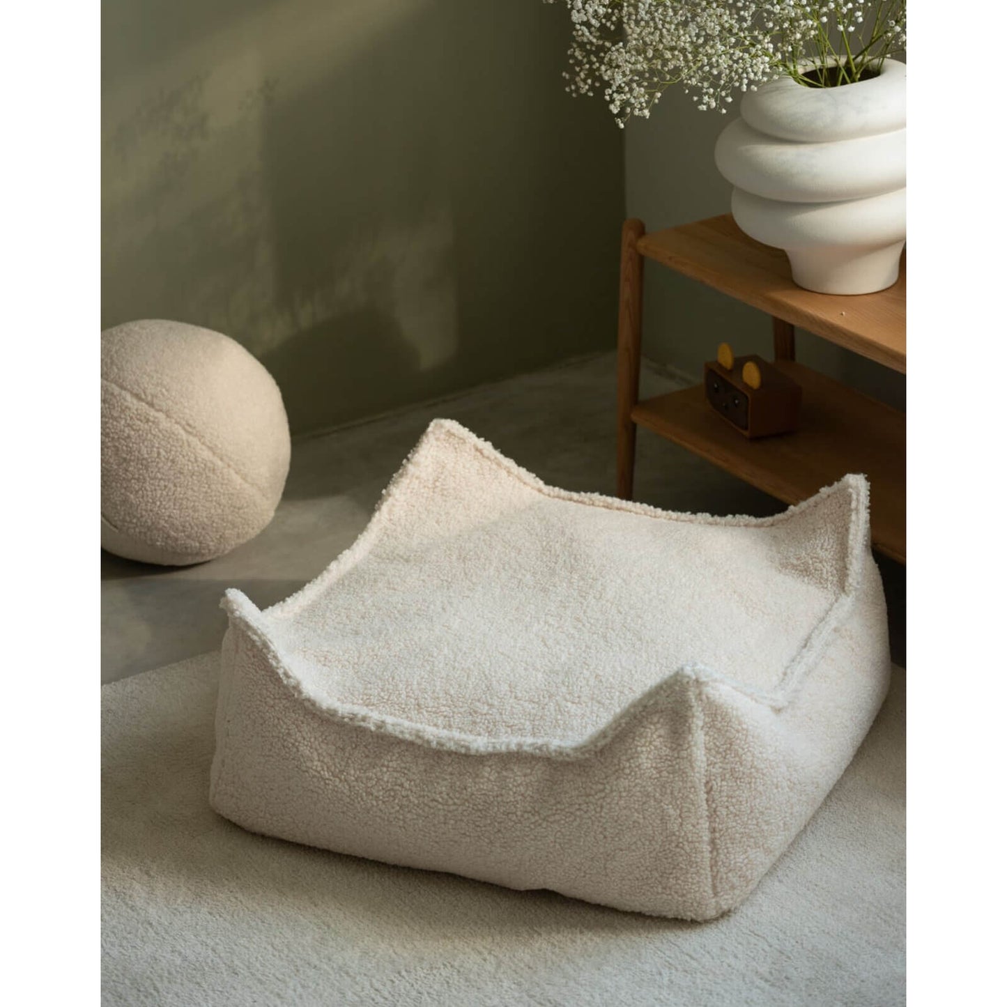 Wigiwama – Xl-Sitzkissen Teddy Creme 60x60cm