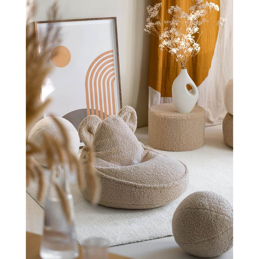 Wigiwama – Kinder Sitzsack "Bär" Teddy Beige
