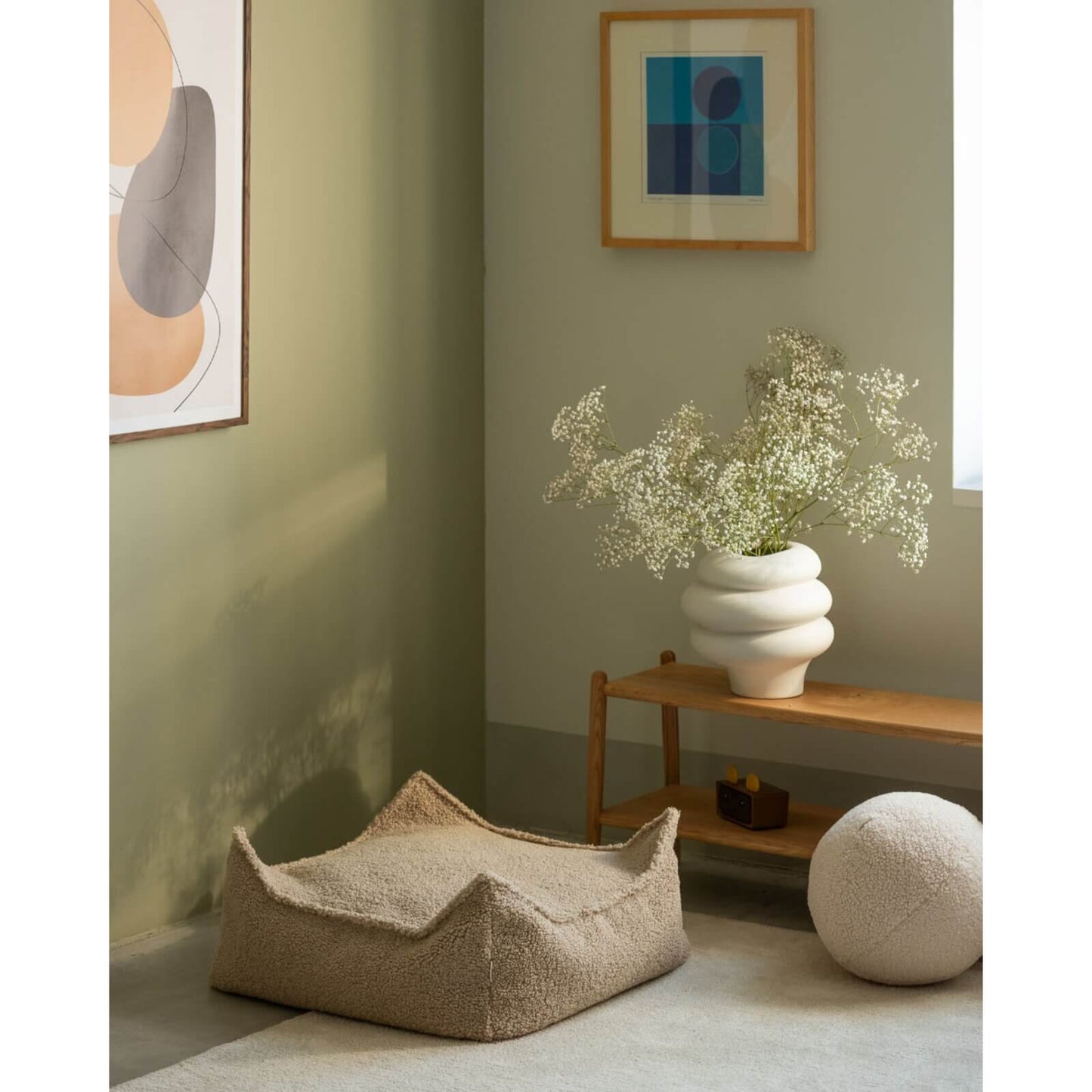 Wigiwama – Xl-Sitzkissen Teddy Beige 60x60cm