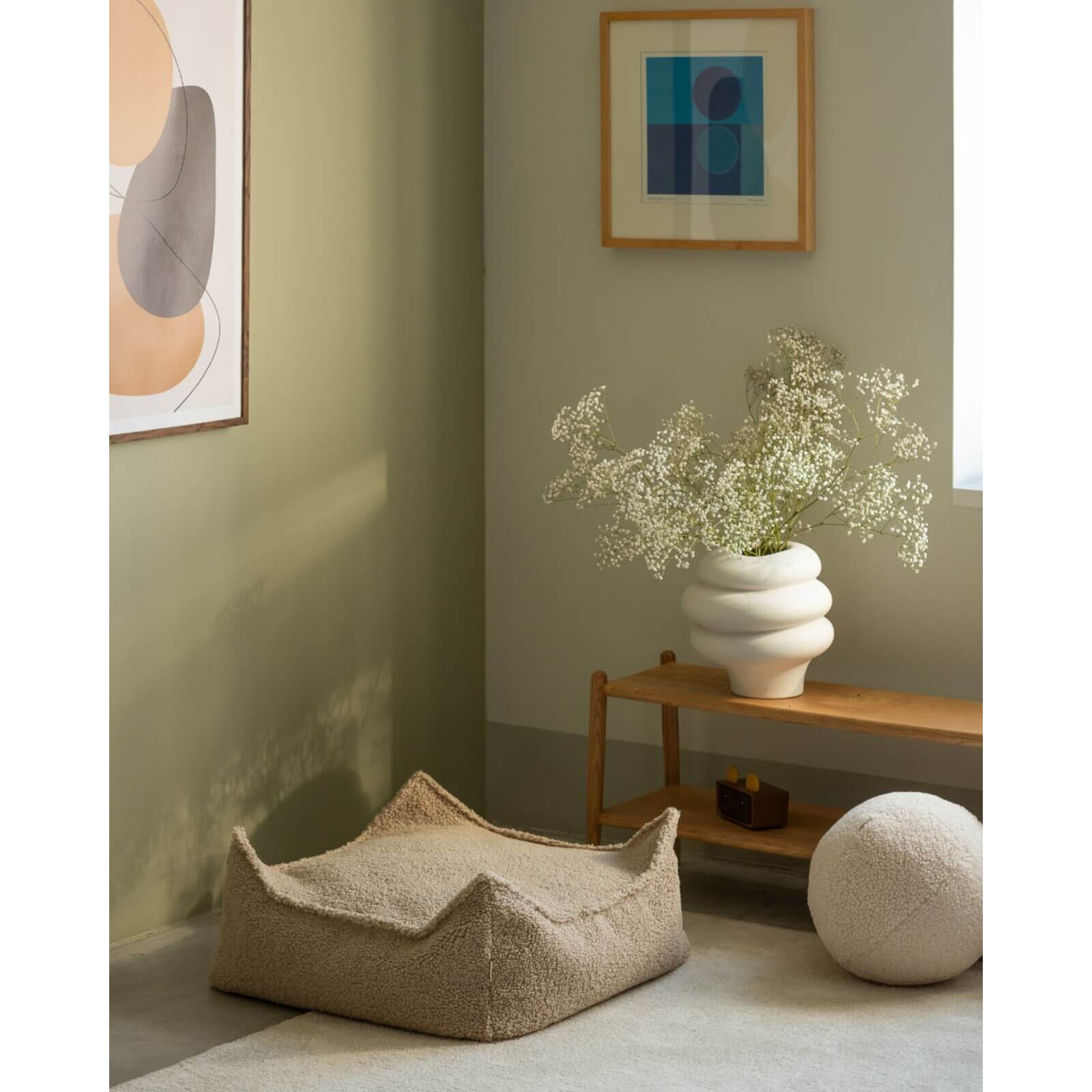 Wigiwama – Xl-Sitzkissen Teddy Beige 60x60cm