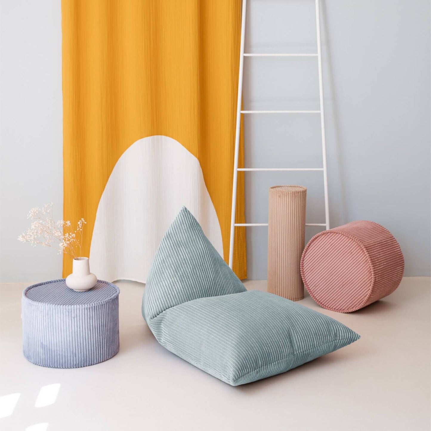 Wigiwama – Kinder Sitzsack Cord Softmint 110cm