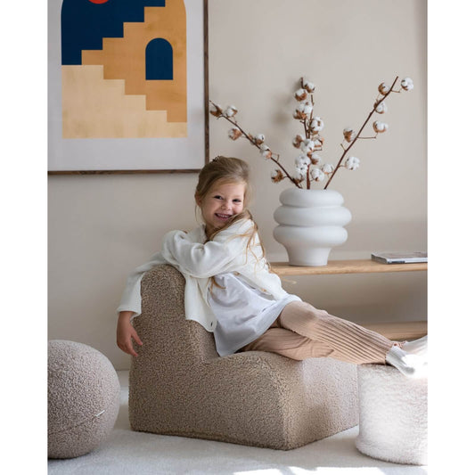 Wigiwama – Kinder Sessel "Wolke" Teddy Beige 50x60cm