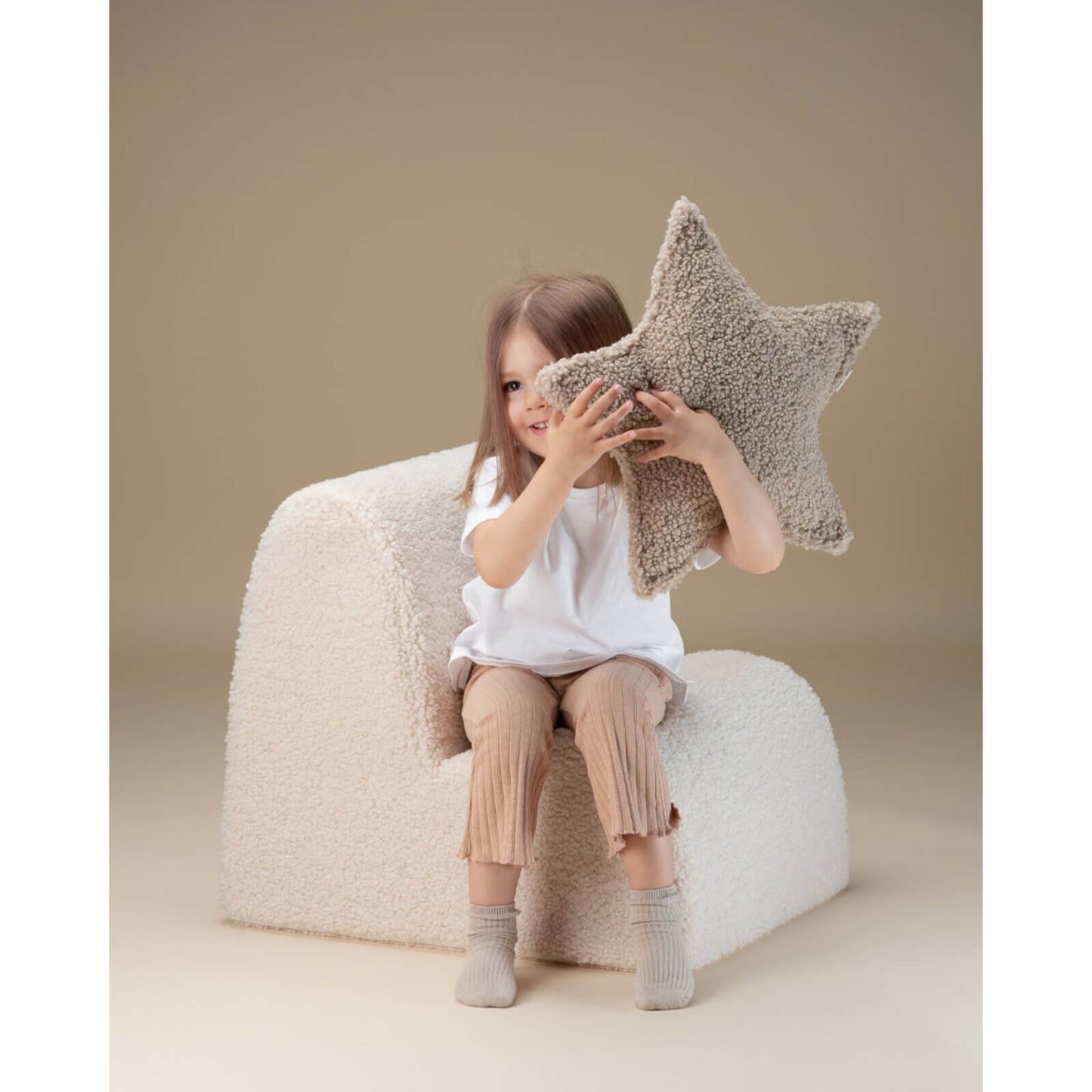 KINDER SESSEL CLOUD TEDDY CREAM