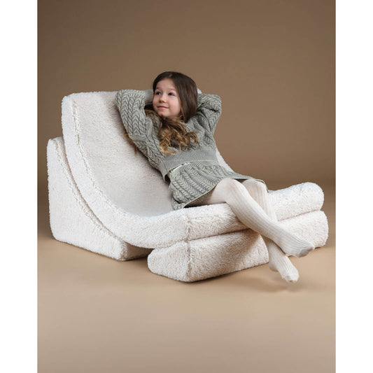 Wigiwama – Kinder Sessel "Moonchair" Teddy Creme