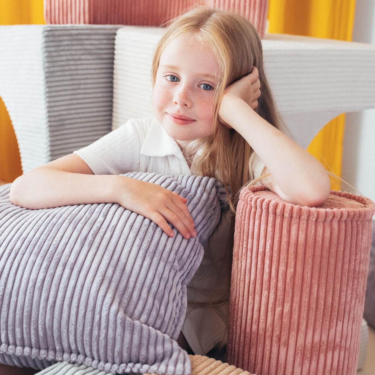 Wigiwama – Kissen Mit Cordbezug Blaugrau 33x55cm