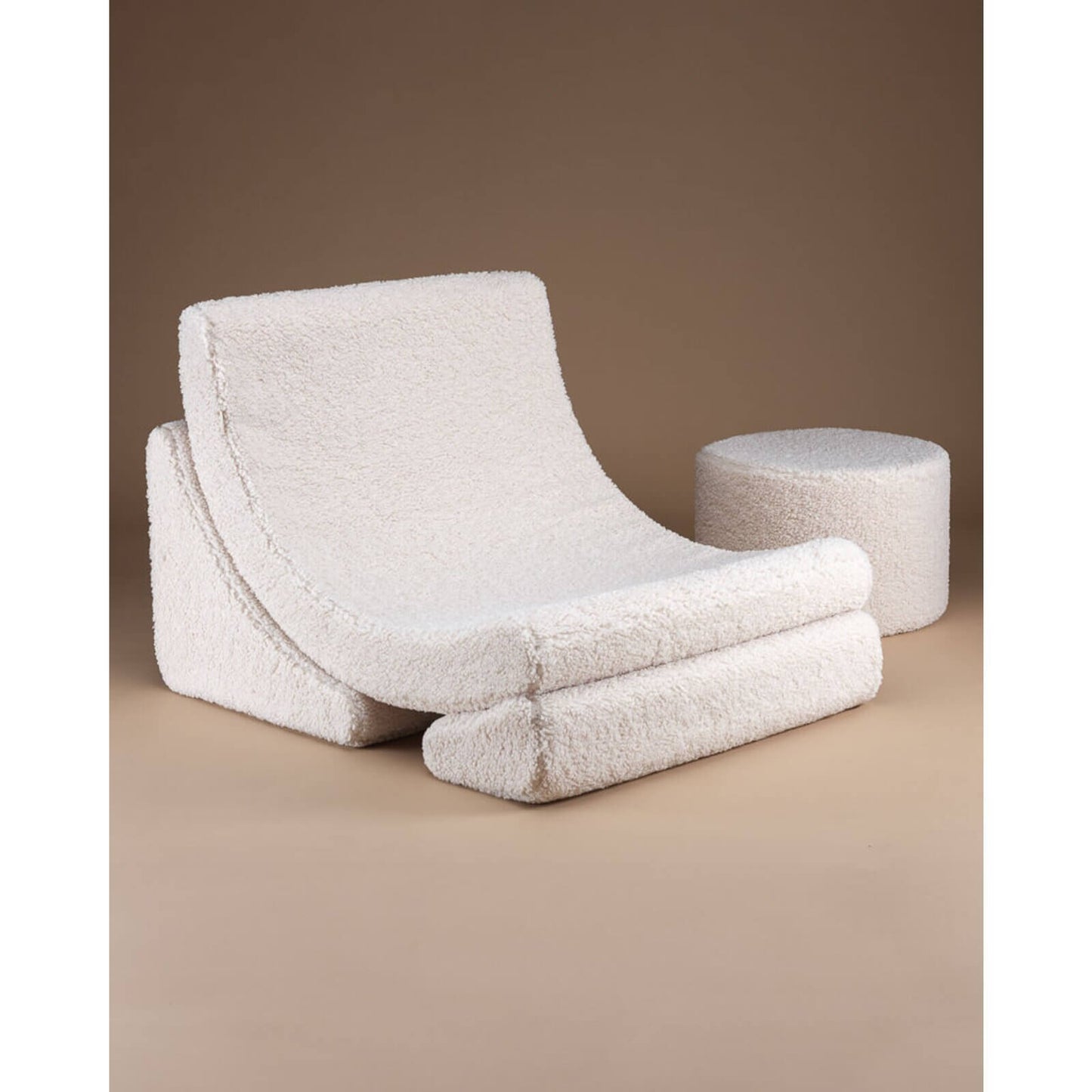 Wigiwama – Kinder Sessel "Moonchair" Teddy Creme